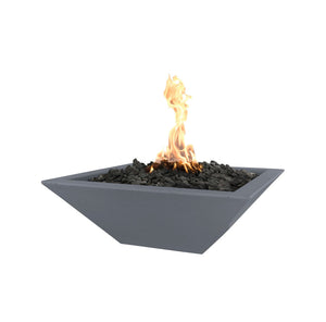 24" Maya Fire Bowl - GFRC Concrete - Gray Finish