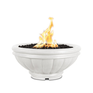 24" Roma GFRC Fire Bowl - White Finish