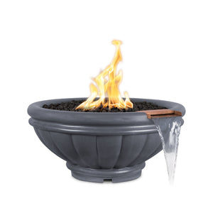 24" Roma GFRC - Fire & Water Bowl - Gray Finish