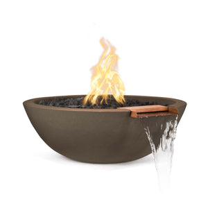27" Sedona Fire & Water Bowl - GFRC Concrete - Chocolate Finish