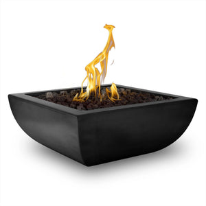 30" Avalon Fire Bowl - GFRC Concrete - Black Finish