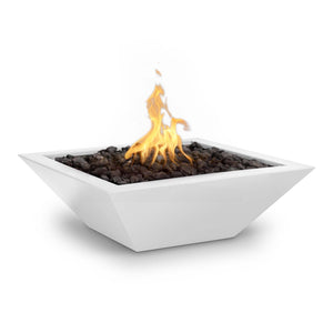30" Maya Fire Bowl - Metal Powder Coat - White Finish