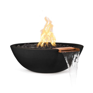 33" Sedona Fire & Water Bowl - GFRC Concrete - Black Finish