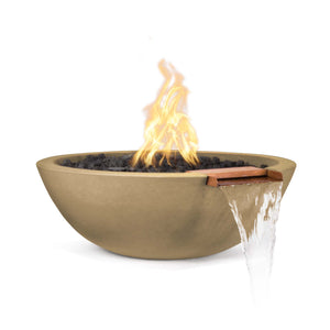 33" Sedona Fire & Water Bowl - GFRC Concrete - Brown Finish
