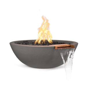 33" Sedona Fire & Water Bowl - GFRC Concrete - Chestnut Finish
