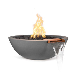 33" Sedona Fire & Water Bowl - GFRC Concrete - Natural Gray Finish