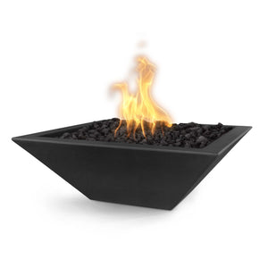 36" Maya Fire Bowl - GFRC Concrete - Black Finish