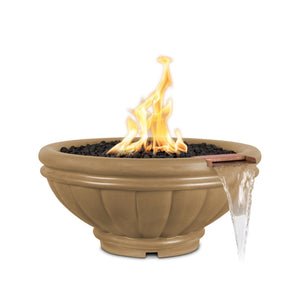 36" Roma GFRC - Fire & Water Bowl - Brown Finish
