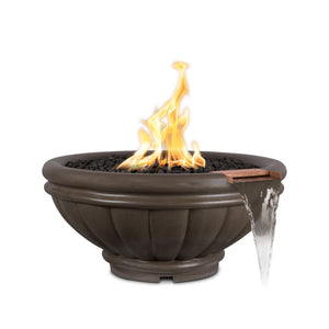 36" Roma GFRC - Fire & Water Bowl - Chocolate Finish