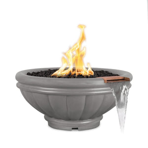 36" Roma GFRC - Fire & Water Bowl - Natural Gray Finish