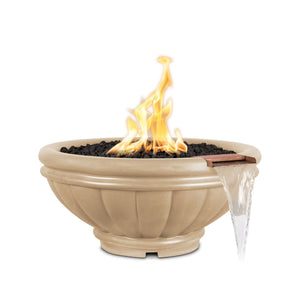 36" Roma GFRC - Fire & Water Bowl - Vanilla Finish
