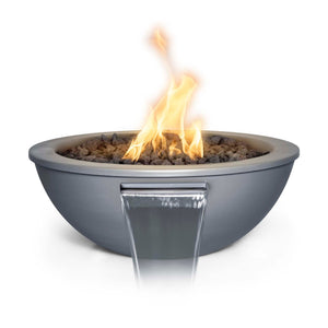 36" Sedona Fire & Water Bowl - Metal Powder Coated - Gray Finish
