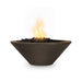 The Outdoor Plus 48" Cazo Fire Bowl GFRC Concrete Fire Bowl Chocolate / Match Lit / Natural Gas
