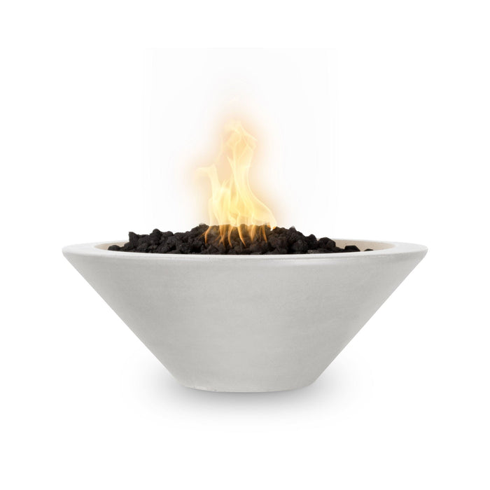 The Outdoor Plus 48" Cazo Fire Bowl GFRC Concrete Fire Bowl White / Match Lit / Natural Gas