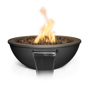 48" Sedona Fire & Water Bowl - Metal Powder Coated - Black Finish