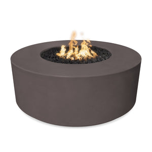 72" Florence GFRC Fire Pit - 20" Tall - Chestnut Finish