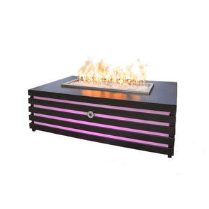 Amina Powder Coat Steel Fire Pit - Black Finish