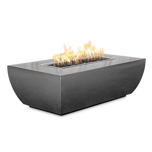 Avalon Linear Powder Coat Steel Fire Pit - Silver Vein Finish
