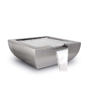 Avalon Water Bowl - Hammered Patina Copper & Stainless Steel - Stainless Steel Finish