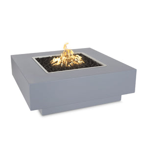 Cabo Square Powder Coat Steel Fire Pit - Gray Finish