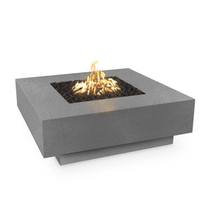 Cabo Square Powder Coat Steel Fire Pit - Silver Vein Finish