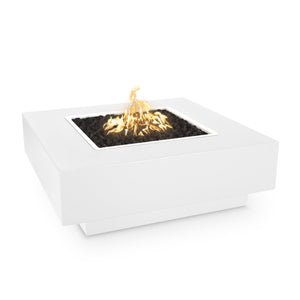Cabo Square Powder Coat Steel Fire Pit - White Finish