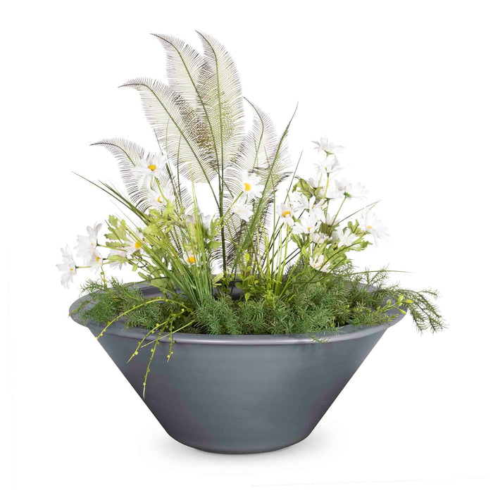 The Outdoor Plus Cazo Bowl™- Metal Powder Coat Planter Bowl Gray / 24"