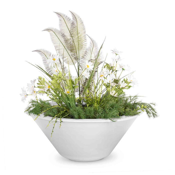 The Outdoor Plus Cazo Bowl™- Metal Powder Coat Planter Bowl White / 24"