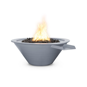 Cazo Fire & Water Bowl - Metal Powder Coat - Gray Finish