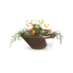 Cazo Planter & Water Bowl - GFRC Concrete - Chocolate Finish
