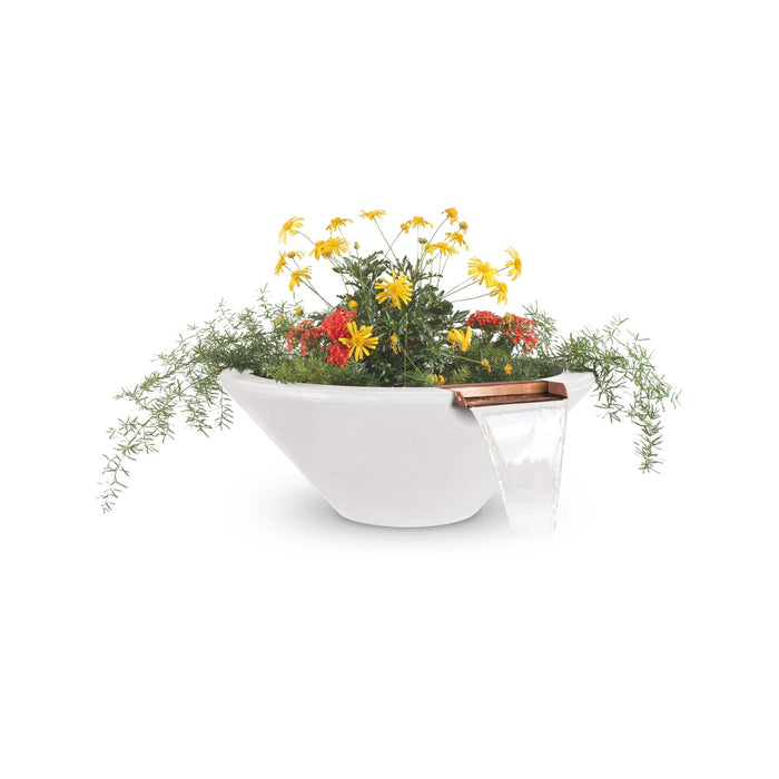 The Outdoor Plus Cazo Planter & Water Bowl - GFRC Concrete Planter & Water Bowl White / 24"