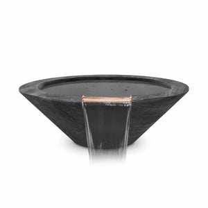 Cazo Water Bowl - GFRC Wood Grain - Ebony Finish