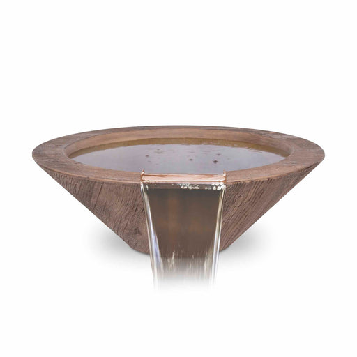 The Outdoor Plus Cazo Water Bowl - GFRC Wood Grain Water Bowl Oak / 24"
