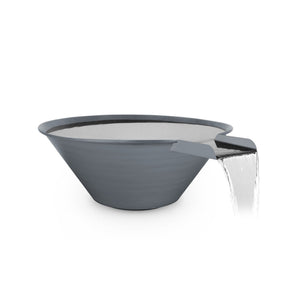 Cazo Water Bowl - Metal Powder Coat - Gray Finish