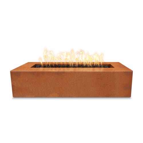 The Outdoor Plus Regal Fire Pit - Metal Fire Pit Corten Steel / 48" / Match Lit