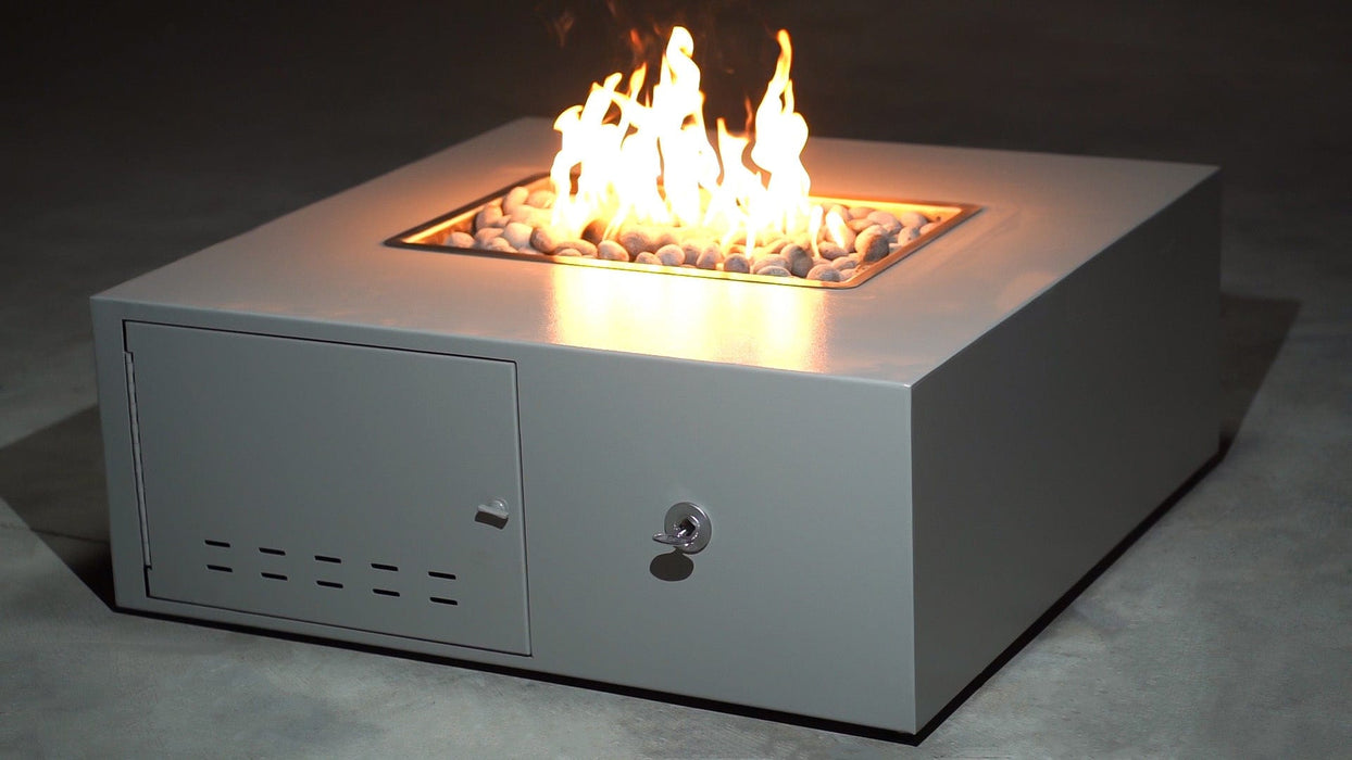 The Outdoor Plus Gallaway Metal Fire Pit - Low Profile - Stainless Steel Fire Pits