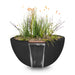 The Outdoor Plus Luna Cfrc Planter & Water Bowl Planter & Water Bowl Black / 30"