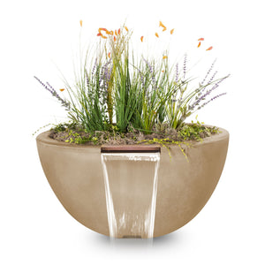 Luna Cfrc Planter & Water Bowl - Brown Finish