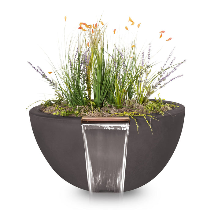 The Outdoor Plus Luna Cfrc Planter & Water Bowl Planter & Water Bowl Chestnut / 30"