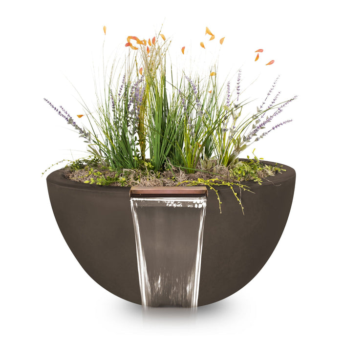 The Outdoor Plus Luna Cfrc Planter & Water Bowl Planter & Water Bowl Chocolate / 30"