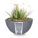 The Outdoor Plus Luna Cfrc Planter & Water Bowl Planter & Water Bowl Gray / 30"