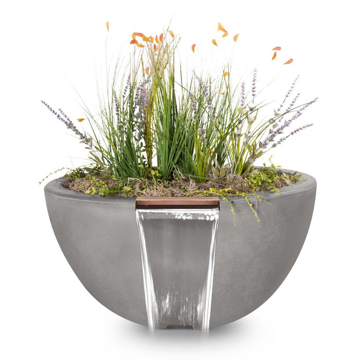 The Outdoor Plus Luna Cfrc Planter & Water Bowl Planter & Water Bowl Natural Gray / 30"