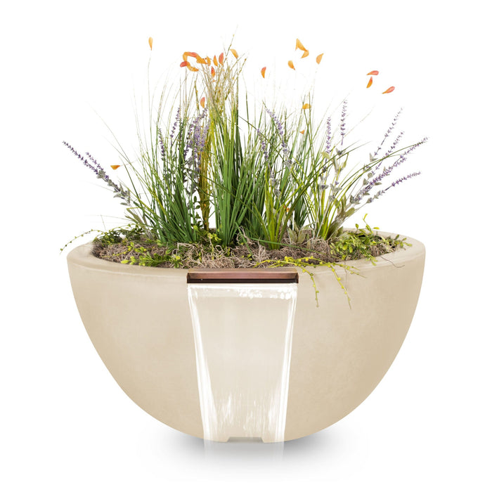 The Outdoor Plus Luna Cfrc Planter & Water Bowl Planter & Water Bowl Vanilla / 30"