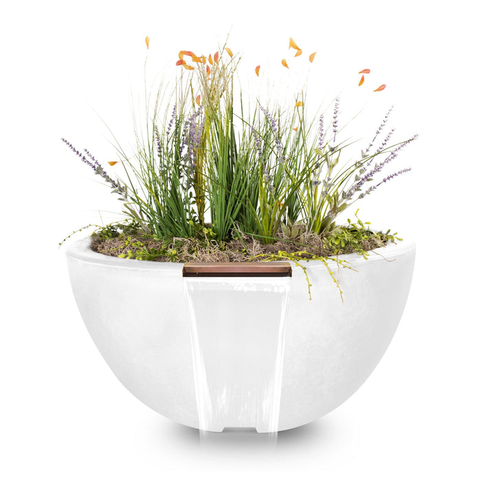 The Outdoor Plus Luna Cfrc Planter & Water Bowl Planter & Water Bowl White / 30"