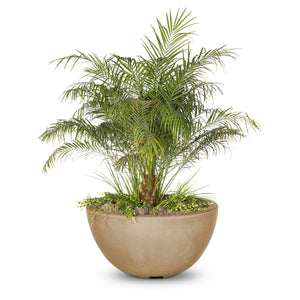 Luna GFRC Planter Bowl - Brown Finish