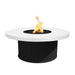 The Outdoor Plus Mabel Fire Table - Black & White Collection Fire Table 36" / Match Lit / Natural Gas