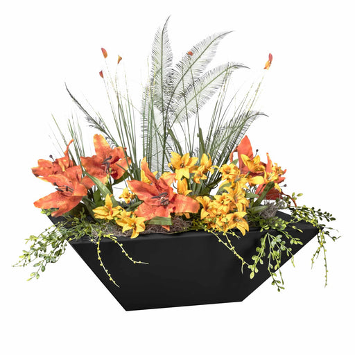 The Outdoor Plus Maya Bowl- Metal Powder Coat Planter Bowl Black / 24"
