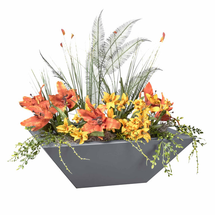 The Outdoor Plus Maya Bowl- Metal Powder Coat Planter Bowl Gray / 24"