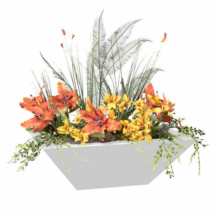 The Outdoor Plus Maya Bowl- Metal Powder Coat Planter Bowl White / 24"