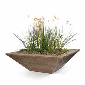 Maya Bowl- Wood Grain GFRC Concrete - Oak Finish